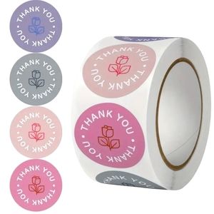 New Thank You Multicolor Stickers